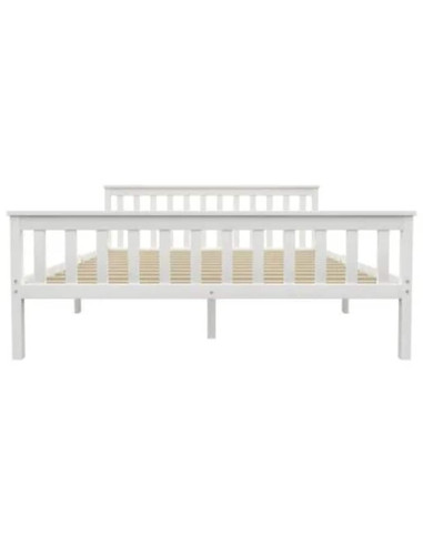 Giroletto Bianco in Legno Massello di Pino 160x200 cm