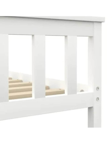 Giroletto Bianco in Legno Massello di Pino 160x200 cm