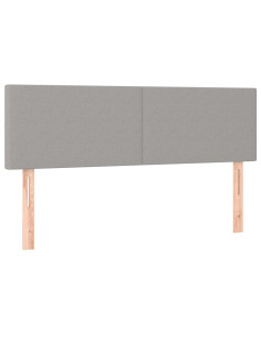 Giroletto a Molle con Materasso Grigio Chiaro 140x190cm Tessuto