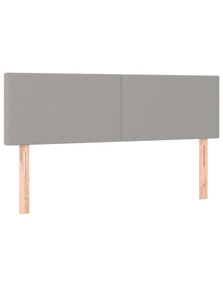 Giroletto a Molle con Materasso Grigio Chiaro 140x190cm Tessuto