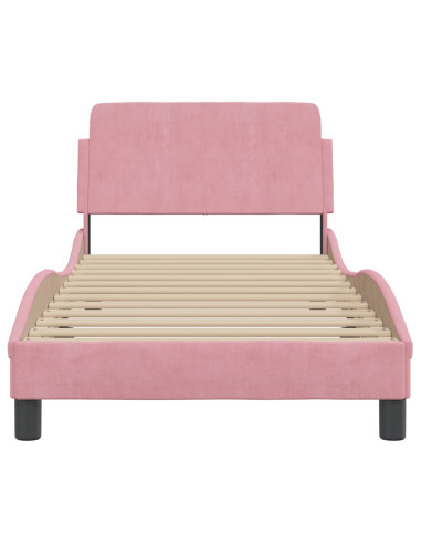 Giroletto con Testiera Rosa 80x200 cm in Velluto