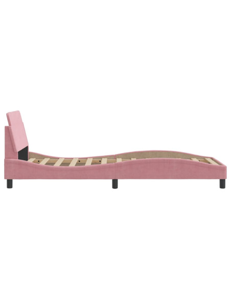 Giroletto con Testiera Rosa 80x200 cm in Velluto