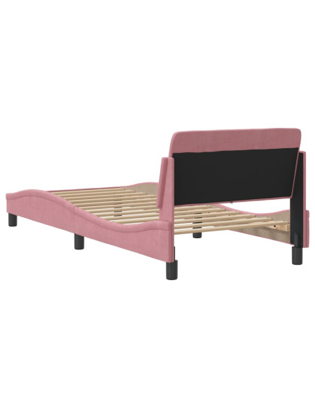 Giroletto con Testiera Rosa 80x200 cm in Velluto