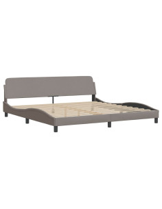 Giroletto con Testiera Grigio Tortora 200x200 cm in Tessuto