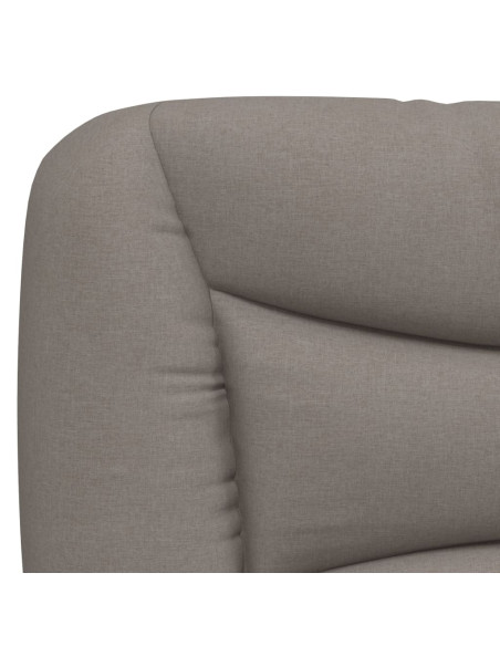 Giroletto con Testiera Grigio Tortora 200x200 cm in Tessuto