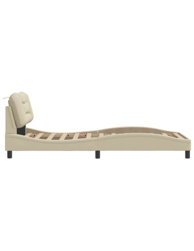 Giroletto con Luci LED Crema 90x190 cm in Tessuto