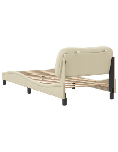 Giroletto con Luci LED Crema 90x190 cm in Tessuto