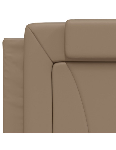 Giroletto con Luci LED Cappuccino 90x190 cm in Similpelle