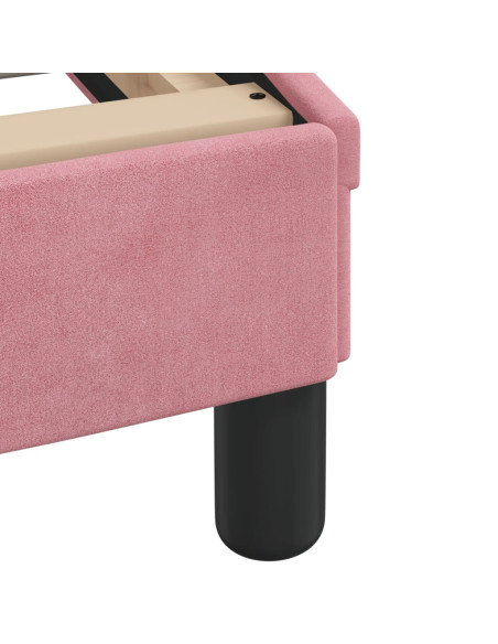 Giroletto con Luci LED Rosa 90x190 cm in Velluto