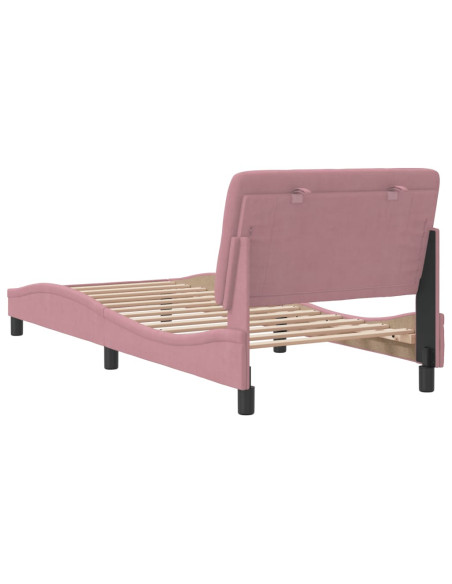 Giroletto con Testiera Rosa 80x200 cm in Velluto