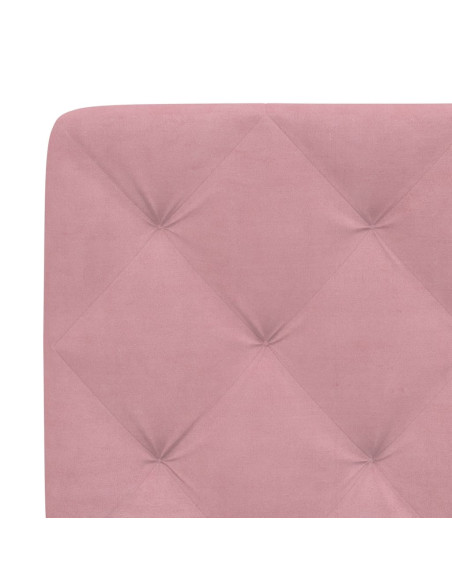 Giroletto con Testiera Rosa 80x200 cm in Velluto