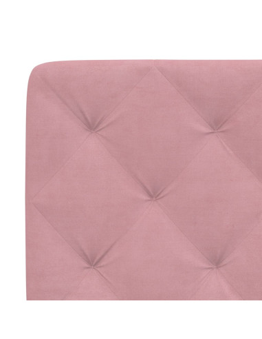 Letto con Materasso Rosa 90x190 cm in Velluto