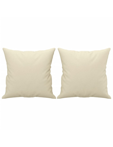 Divano a 2 Posti con Cuscini Crema 120 cm in Similpelle