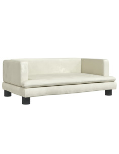 Divano per Bambini Crema 80x45x30 cm in Velluto