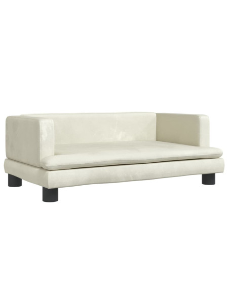 Divano per Bambini Crema 80x45x30 cm in Velluto