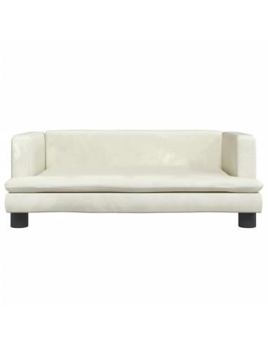 Divano per Bambini Crema 80x45x30 cm in Velluto