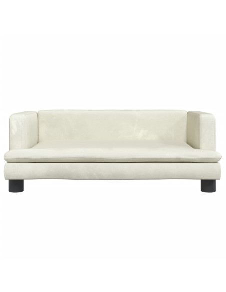 Divano per Bambini Crema 80x45x30 cm in Velluto