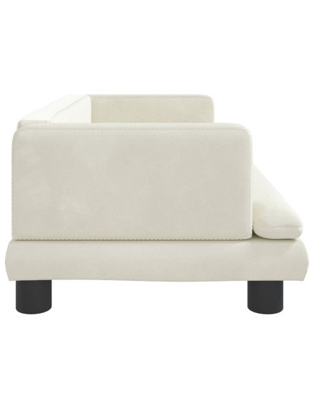 Divano per Bambini Crema 80x45x30 cm in Velluto