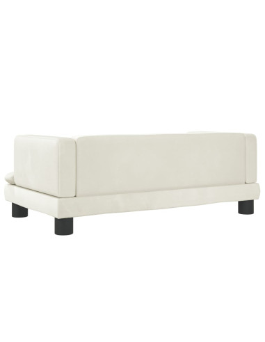 Divano per Bambini Crema 80x45x30 cm in Velluto