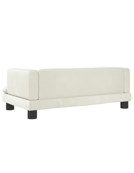 Divano per Bambini Crema 80x45x30 cm in Velluto