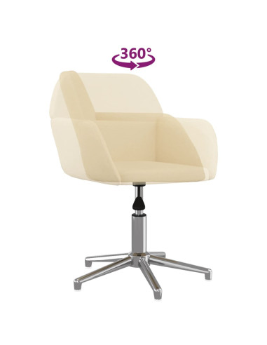 Sedia da Ufficio Girevole Crema in Tessuto