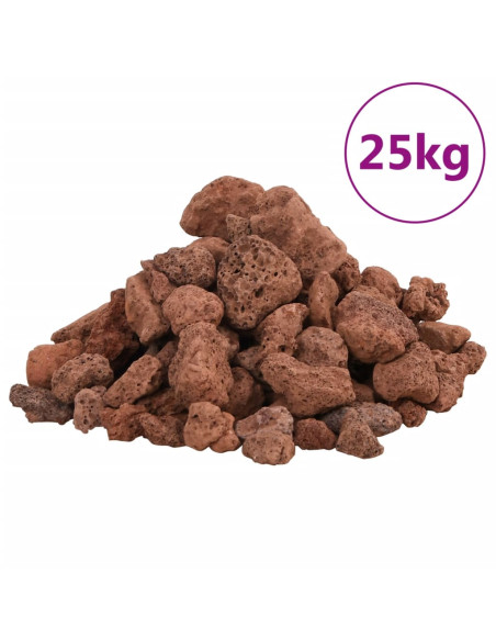 Rocce Vulcaniche 25 kg Rosse 1-2 cm