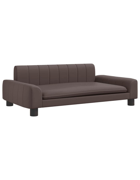 Lettino per Cani Marrone 90x53x30 cm in Similpelle