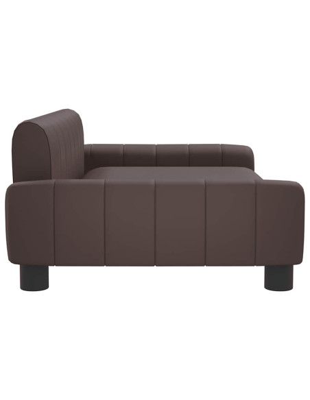 Lettino per Cani Marrone 90x53x30 cm in Similpelle
