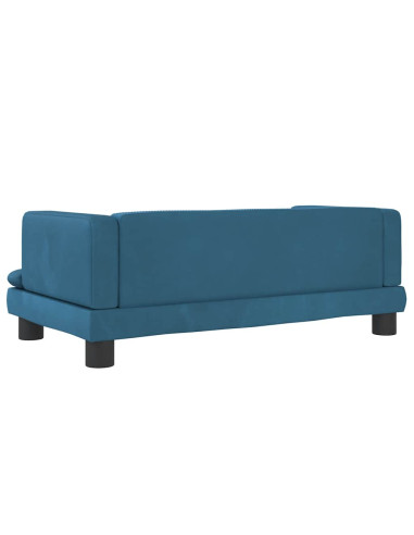 Lettino per Cani Blu 80x45x30 cm in Velluto