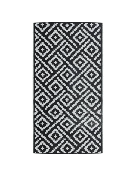 Tappeto da Esterni Bianco e Nero 80x150 cm in PP