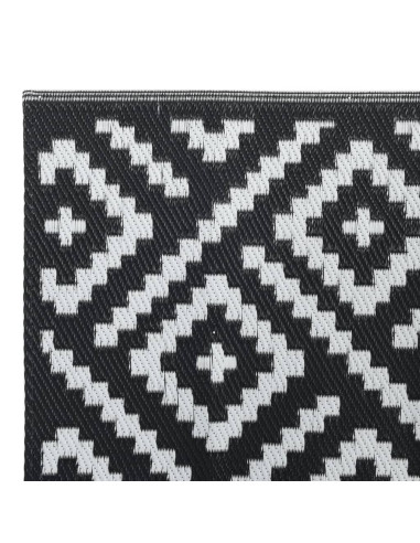 Tappeto da Esterni Bianco e Nero 80x150 cm in PP