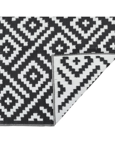 Tappeto da Esterni Bianco e Nero 80x150 cm in PP