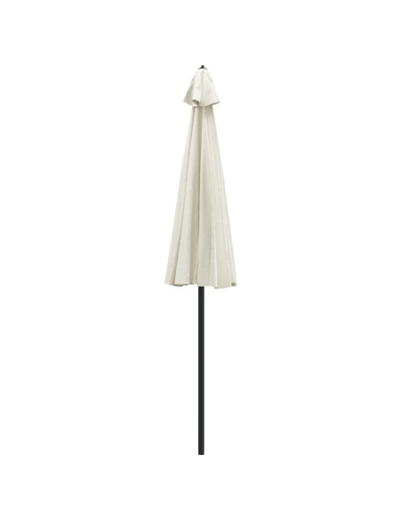 Ombrellone da Esterni Palo in Alluminio 270 cm Bianco Sabbia