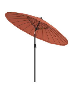 Ombrellone da Esterni Palo in Alluminio 270 cm Terracotta 2
