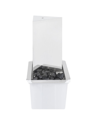 Fontana da Giardino con Pompa in Acciaio Inox 76 cm Triangolare