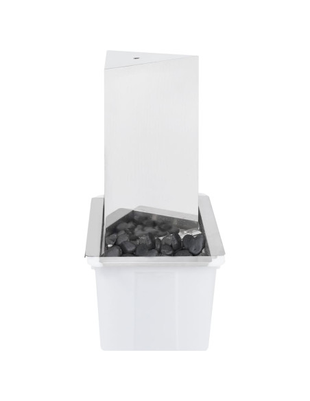 Fontana da Giardino con Pompa in Acciaio Inox 76 cm Triangolare