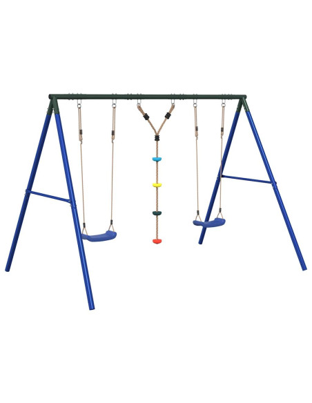 Set Gioco da Esterno con Altalene e Altalena a Disco