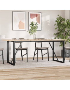 Telaio Gambe a O per Tavolo da Pranzo 160x80x73 cm in Ghisa 2