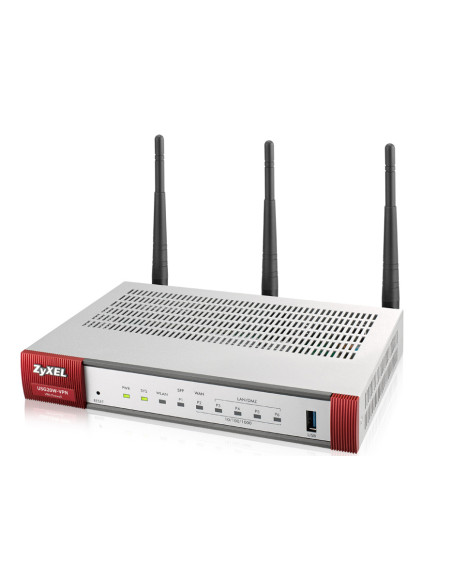 Zyxel USG20W-VPN-EU0101F router wireless Gigabit Ethernet Dual-band (2.4 GHz/5 GHz) Grigio, Rosso
