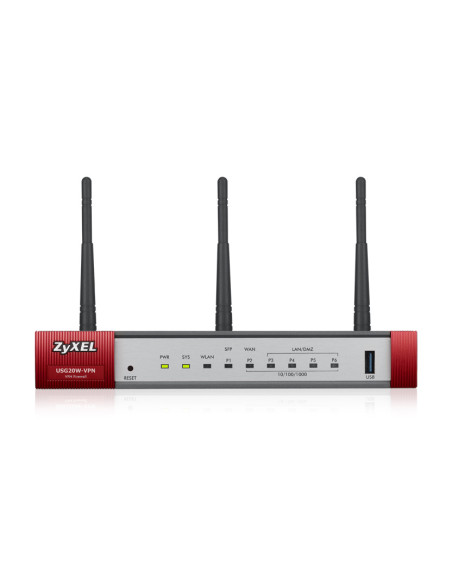 Zyxel USG20W-VPN-EU0101F router wireless Gigabit Ethernet Dual-band (2.4 GHz/5 GHz) Grigio, Rosso
