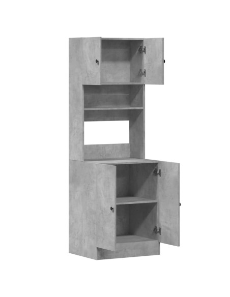 Mobile da Cucina Grigio 60x50x180 cm in Legno Multistrato