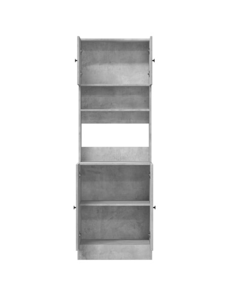 Mobile da Cucina Grigio 60x50x180 cm in Legno Multistrato