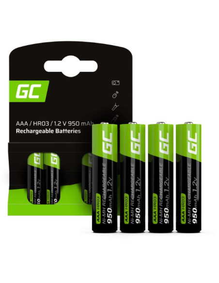 RECHARGE BATTERIES 4XAAA HR03 950MA