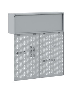 Set di armadi per attrezzi con lo scaffale 3 pcs Nero