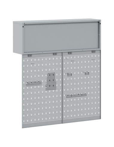 Set di armadi per attrezzi con lo scaffale 3 pcs Nero