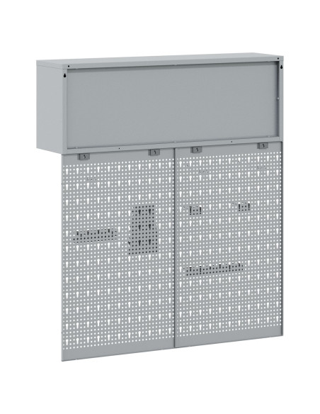 Set di armadi per attrezzi con lo scaffale 3 pcs Nero