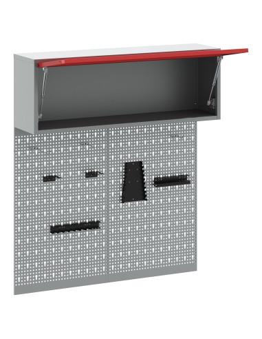 Set di armadi per attrezzi con lo scaffale 3 pcs Rosso