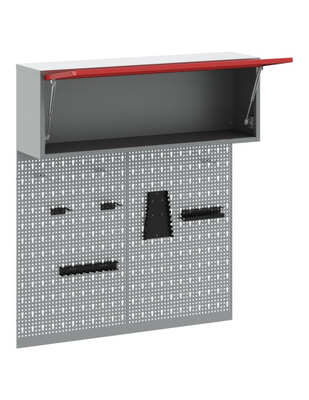 Set di armadi per attrezzi con lo scaffale 3 pcs Rosso