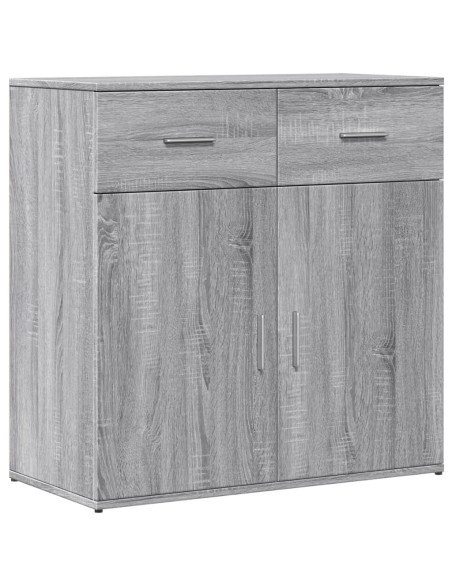 Credenze 2 pz Grigio Sonoma 79x38x80 cm in Legno Multistrato