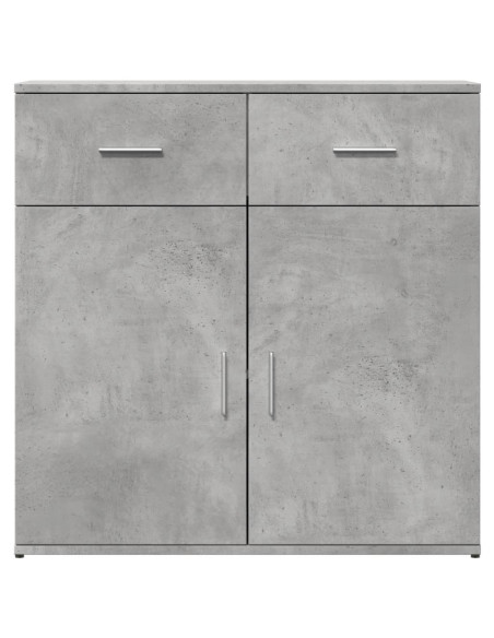 Credenze 2 pz Grigio Cemento 79x38x80 cm in Legno Multistrato